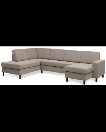 Panset Sofa Polyester B295 D197 Sort Lysebrun på Afbetaling