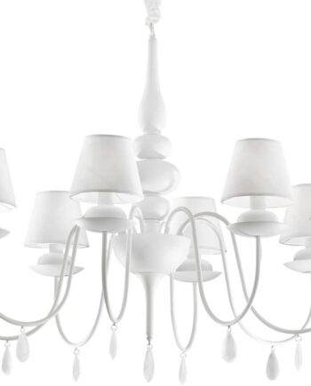 Pendel Lampe Ideal Lux Blanche Ophængslampe ø92 H90 180 Hvid på Afbetaling
