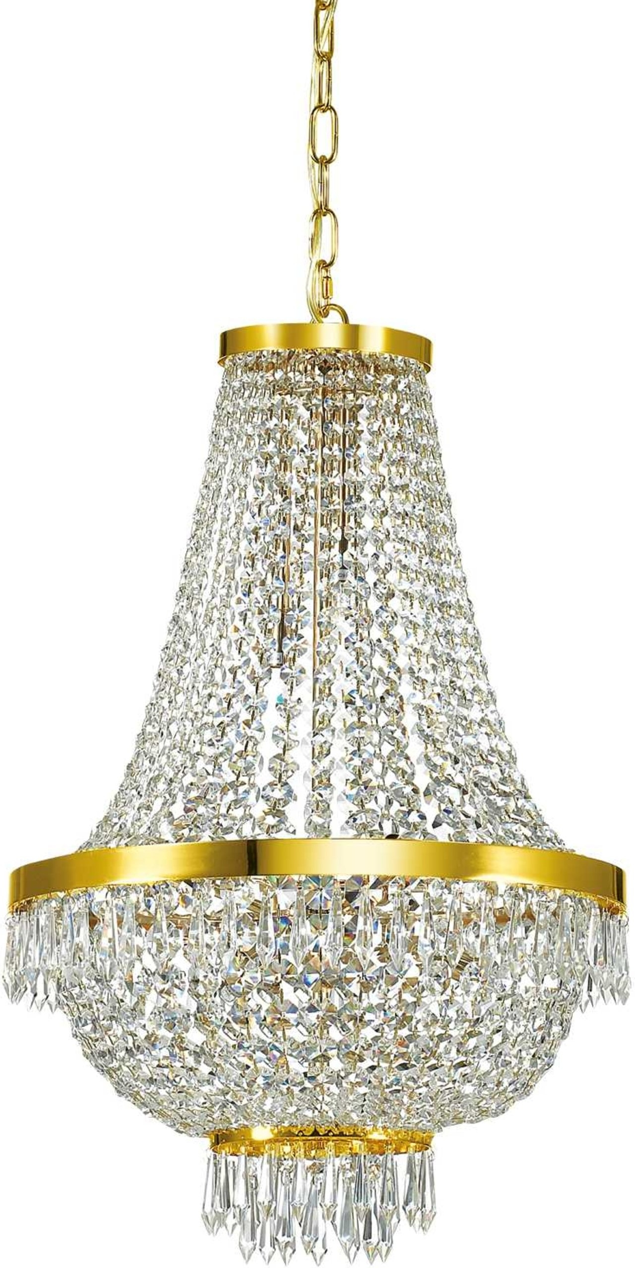 Pendel Lampe Ideal Lux Caesar ø45 Luksus Indendørs Hængelampe Justerbar Højde 185 Guld på Afbetaling