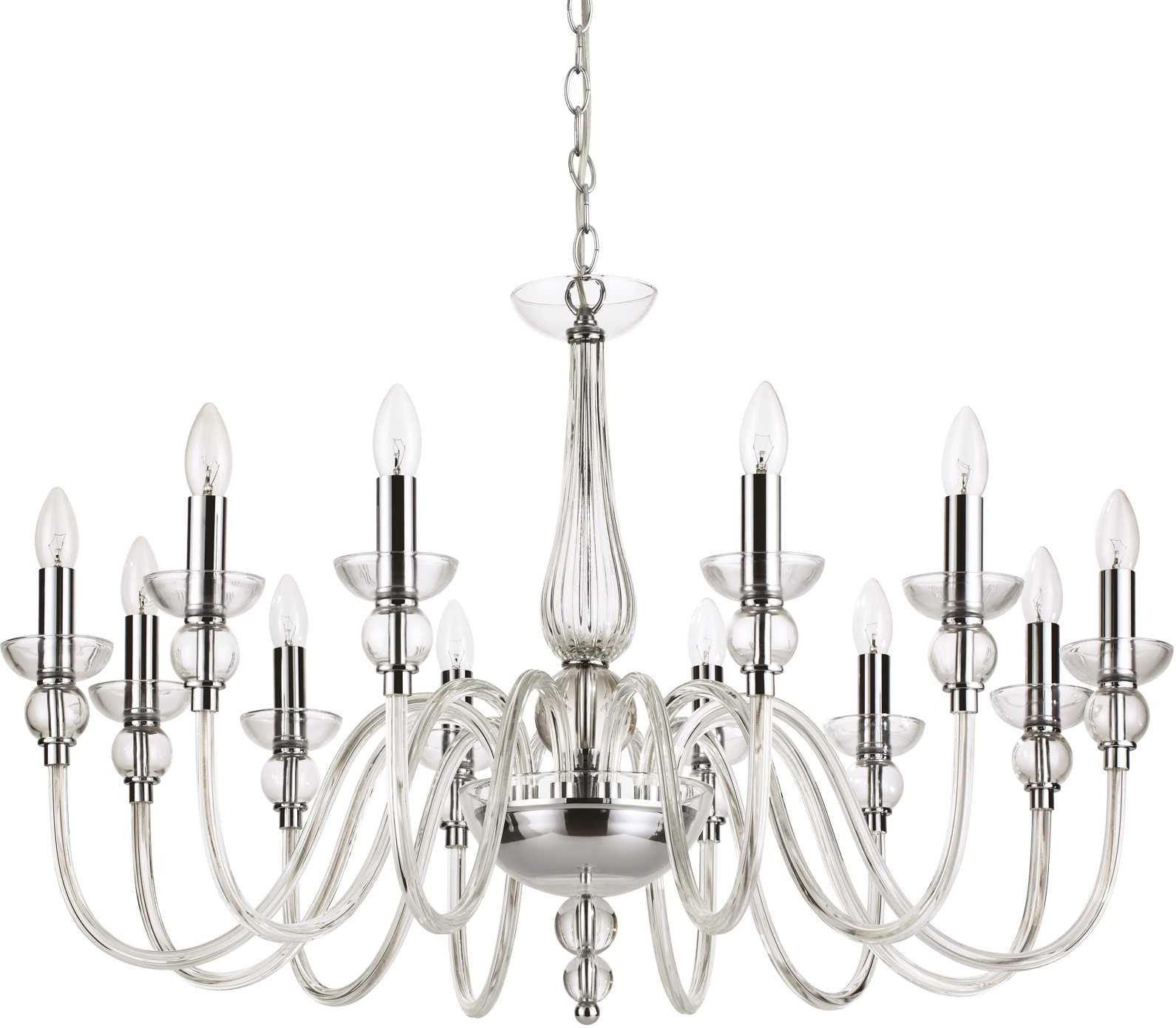 Pendel Lampe Ideal Lux Doge ø91 H90 165 Klar Glas Krom på Afbetaling
