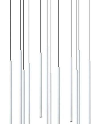 Pendel Lampe Ideal Lux Filo Led ø60 Justerbar Højde 150 Hvid på Afbetaling