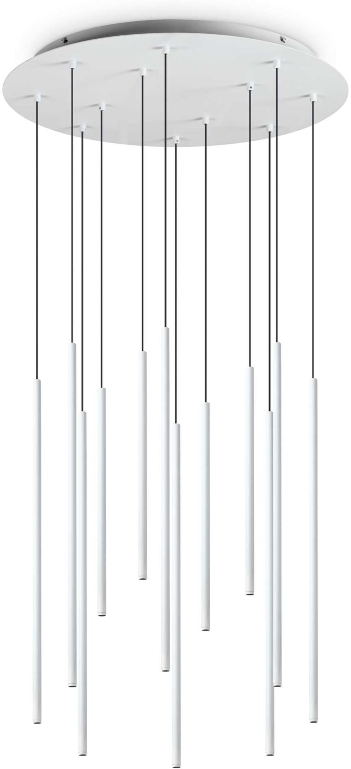 Pendel Lampe Ideal Lux Filo Led ø60 Justerbar Højde 150 Hvid på Afbetaling