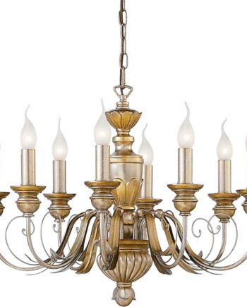 Pendel Lampe Ideal Lux Firenze Armet Bladguld Metal ø64 Justerbar Højde på Afbetaling