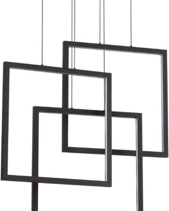 Pendel Lampe Ideal Lux Frame Sort Justrbar Højde 145 Integreret Led på Afbetaling