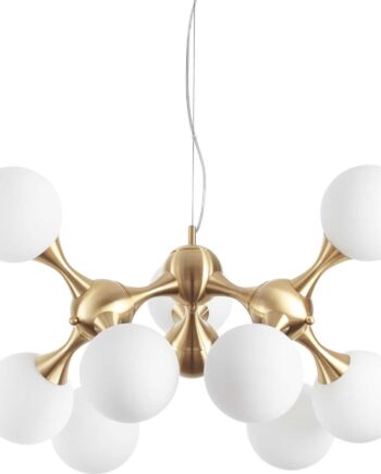 Pendel Lampe Ideal Lux Nodi Messing ø80 Justerbar Højde 262 9xe14 Metal Glas på Afbetaling