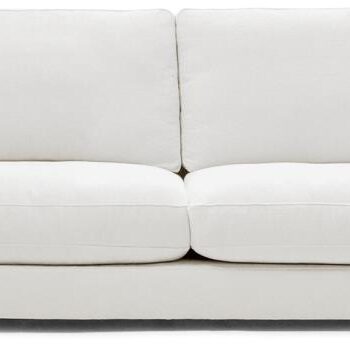 Pers Sofa Kave Home Gala Hvid Tekstureret Chenille Aftagelige Betræk Antibakterielt Stof 210x105x87 på Afbetaling