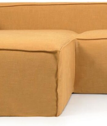 Personers Chaiselong Sofa Venstrevendt Kave Home Blok Sennepsgul 240x174 på Afbetaling