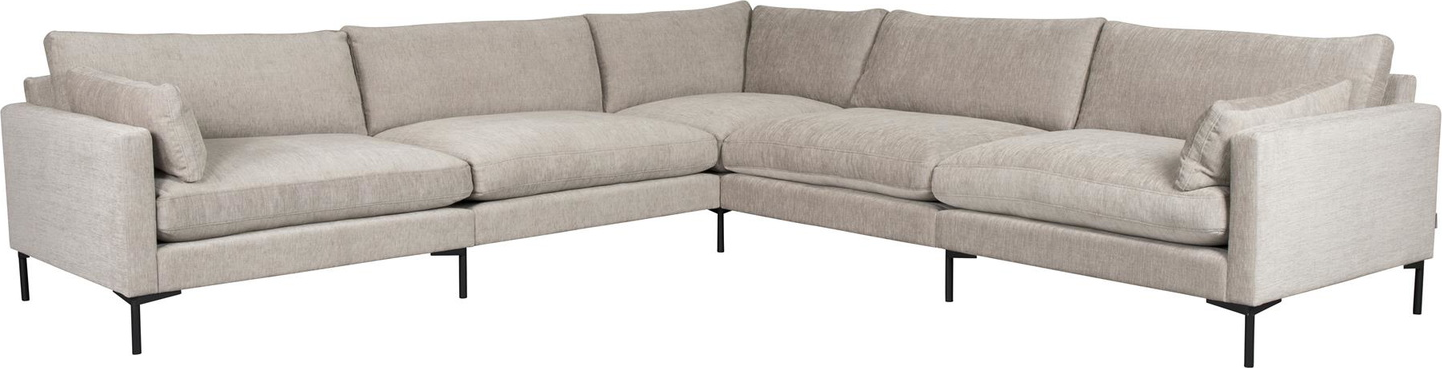 Personers Hjørnesofa Sofa Zuiver Summer Lysgråt Stof på Afbetaling