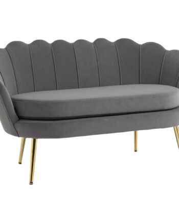 Personers Loungesofa Med Bløde Generøse Hynder Polstret Sofa Siddemøbler Polstrede Møbler Designersofa Elegant Fløjl Polyester Grå 133 på Afbetaling