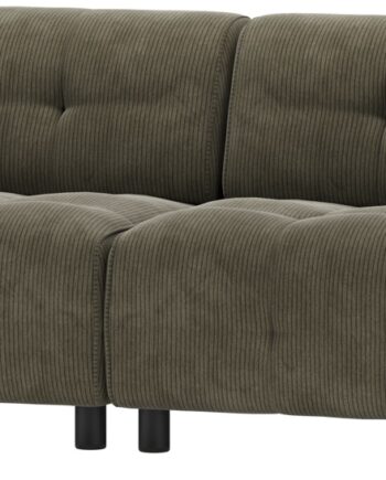 Personers Sæders Sofa Woood Louis Fløjl Grøn Modulopbygget 244x90x73 på Afbetaling