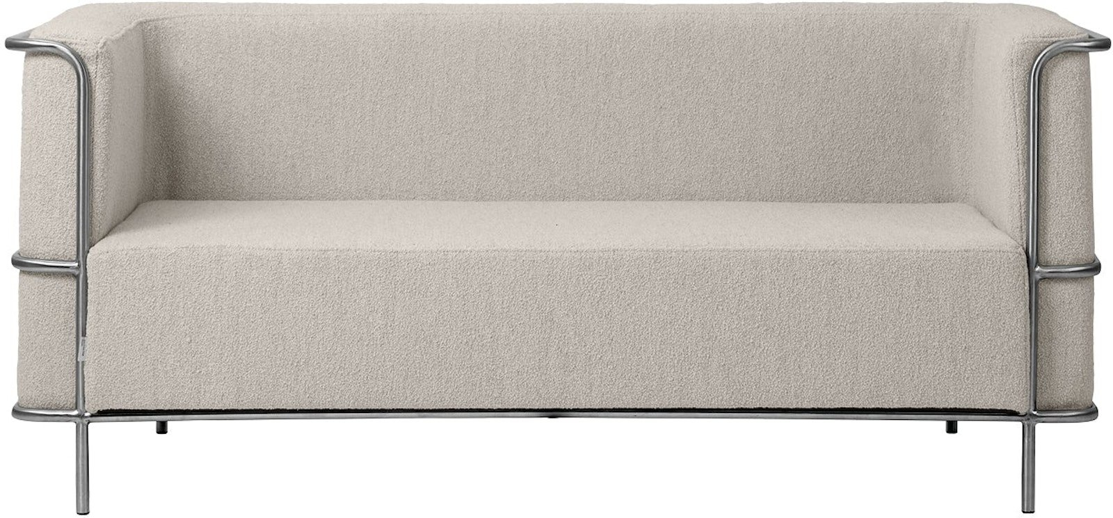 Personers Skulpturel Sofa Kristina Dam Modernist Beige Boucl Rustfrit Stål på Afbetaling