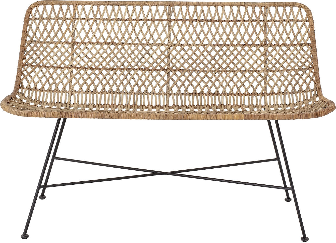 Personers Sofa Bloomingville Hallie Flettet Rattan Natur 120x61x80 på Afbetaling