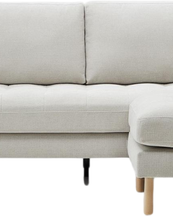 Personers Sofa Couch Kave Home Debra Vintagegrå Chenillestof Med Naturbøg Ben på Afbetaling