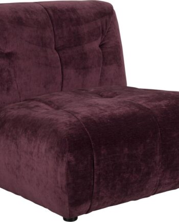 Personers Sofa Dutchbone Giada Aubergine Polstret Polyester Retro Design på Afbetaling