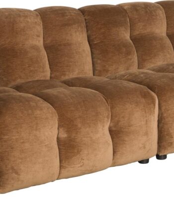 Personers Sofa Dutchbone Hackman Kastanjebrun Polyester Retro Design på Afbetaling