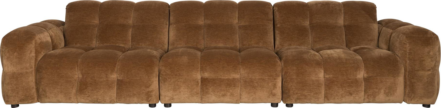 Personers Sofa Dutchbone Hackman Valnød Polyester Retro Design Firkantede Paneler H84 B364 L102 på Afbetaling
