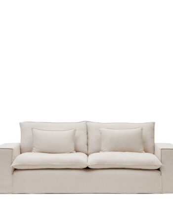 Personers Sofa Kave Home Anarela Beige Med Aftageligt Betræk 208x107x64 på Afbetaling