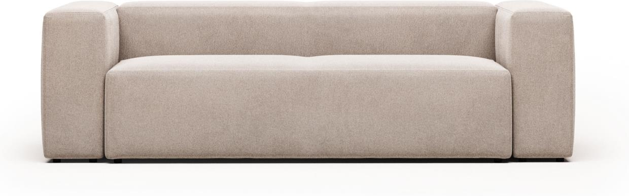 Personers Sofa Kave Home Blok Beige Polstret Stof Nordisk Design Pletbestandig Bæredygtig på Afbetaling