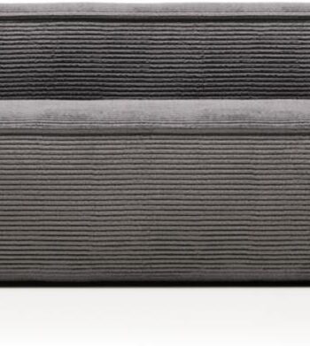 Personers Sofa Kave Home Blok Grå Corduroy Polstret Stof 240x100x69 på Afbetaling