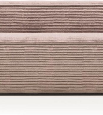 Personers Sofa Kave Home Blok Lyserød Velour Nordisk Vintage 210x100x69 på Afbetaling