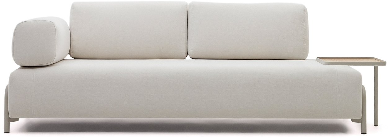 Personers Sofa Kave Home Compo Beige Crevin Stof Genanvendt Polyester Minimalistisk Nordisk Industrielt Design H82232 på Afbetaling