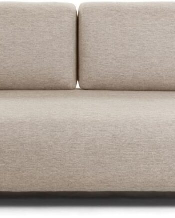 Personers Sofa Kave Home Compo Beige Polstret Stof Nordisk Design Med Integreret Sidebakke Bæredygtig Fremstillet på Afbetaling