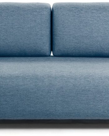 Personers Sofa Kave Home Compo Pletresistent Blåt Stof Med Venstrelænet Armlæn Integreret Bakke Nordisk Design på Afbetaling