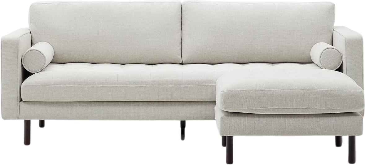 Personers Sofa Kave Home Debra Grå Vintage Chenillestof Med Aftagelige Hynder 222x178x85 Wenge Ben på Afbetaling