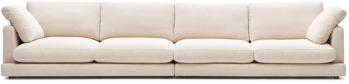 Personers Sofa Kave Home Gala Beige Tekstureret Chenille på Afbetaling