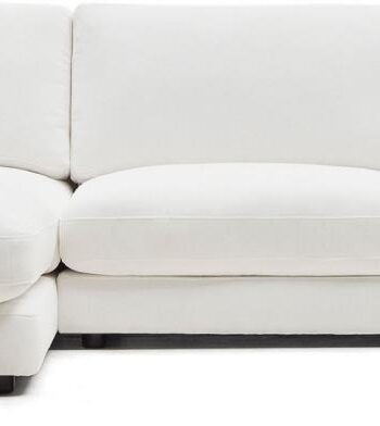 Personers Sofa Kave Home Gala Rustik Hvid Chenille Lounge Sofa Med Vendbare Betræk Antibakterielt Stof på Afbetaling