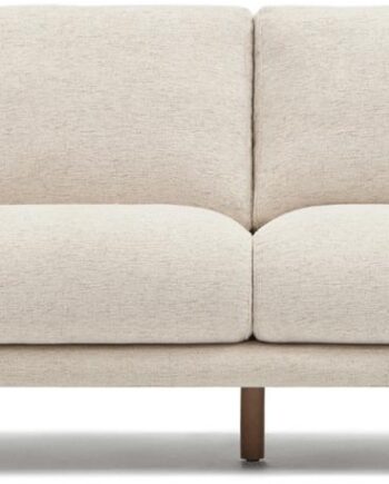 Personers Sofa Kave Home Karin Beige Chenille Aftageligt Betræk Valnødben L231d97h92 på Afbetaling