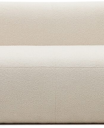 Personers Sofa Kave Home Martina  Polstret Hvid Genbrugspolyester H76 B246 D124 på Afbetaling