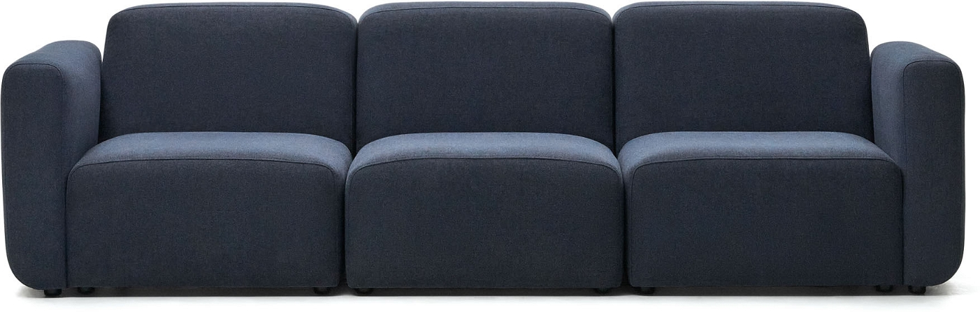 Personers Sofa Kave Home Neom Modulsofa Blåt Interlock Stof 263x89 på Afbetaling