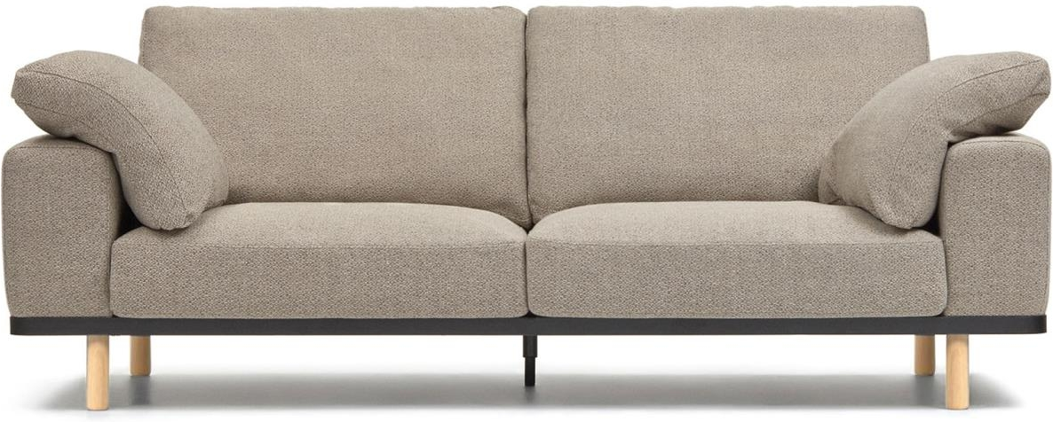 Personers Sofa Kave Home Noa Beige Natur Genbrugstekstil Aftageligt Betræk H94230100 på Afbetaling