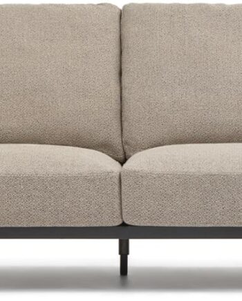Personers Sofa Kave Home Noa Beige Sort Genbrugstekstil Med Sort Stålramme 230 på Afbetaling