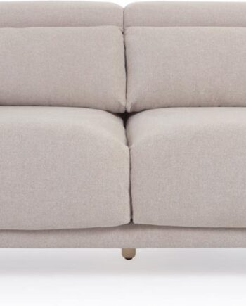 Personers Sofa Kave Home Singa Beige Nordisk Moderne Design Polstret Stof Aftagelige Puder Justerbare Nakkestøtter på Afbetaling