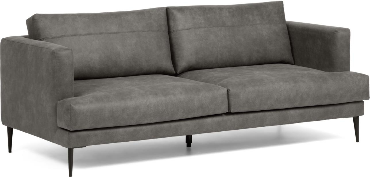 Personers Sofa Kave Home Tanya Sort Stof Nordisk Vintage H77xb183xd87 på Afbetaling