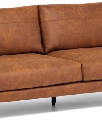 Personers Sofa Kave Home Tanya Vintage Nordisk Moderne Polstret Stof Brun 183x87x77 på Afbetaling