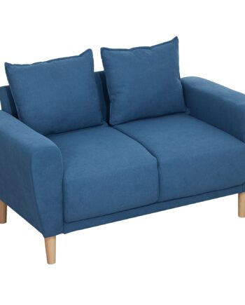 Personers Sofa Moderne Stofsofa Ryghynder Eukalyptustræstel 133 Blå på Afbetaling