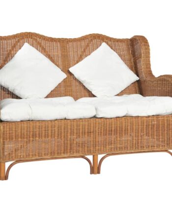 Personers Sofa Naturlig Rattan Hør Lysebrun på Afbetaling