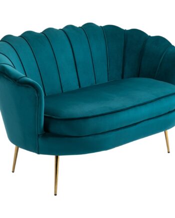 Personers Sofa Polstret Sofa Fløjlslook Dobbeltsofa Lasteevne Til 150 130 Mørkegrøn på Afbetaling