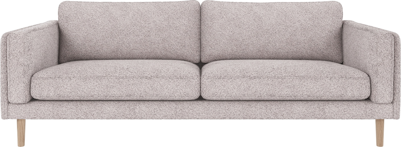 Personers Sofa Rowico Braden Anna Lysegrå Nordisk Stofsofa Med Slanke Lakerede Egetræsben Fsc Mix Træ 216x87x78 på Afbetaling