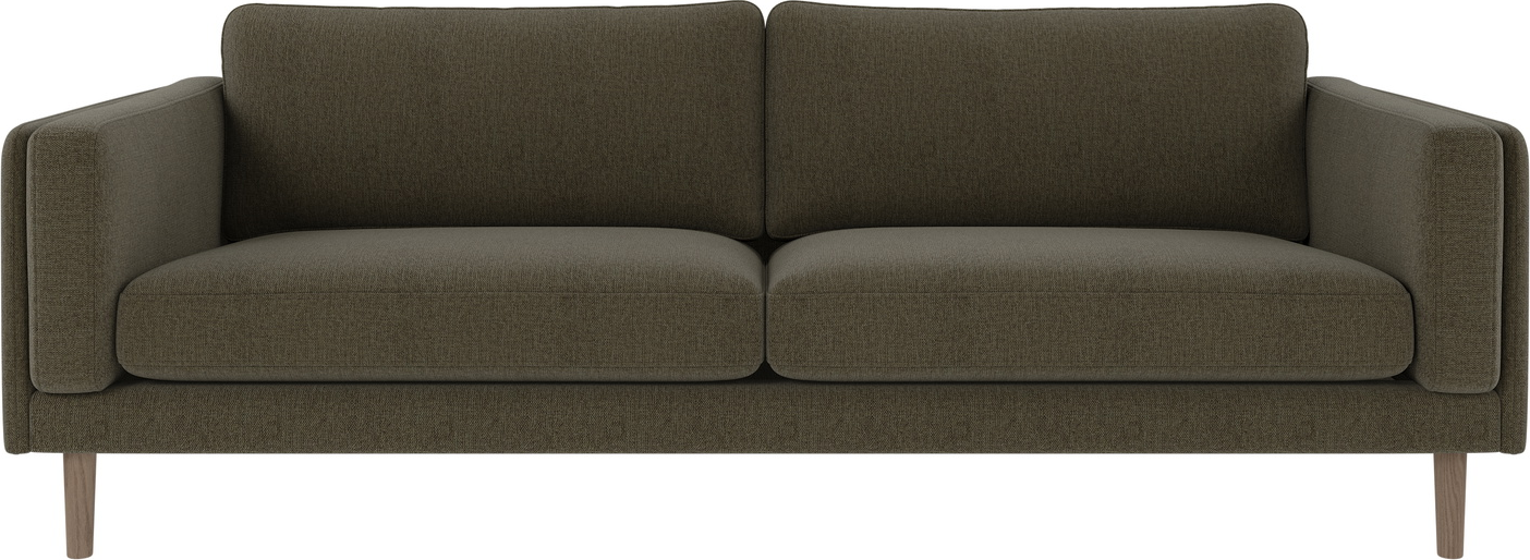 Personers Sofa Rowico Braden Dyb Grøn Med Hvidkalket Egetræramme 216x87x78 på Afbetaling