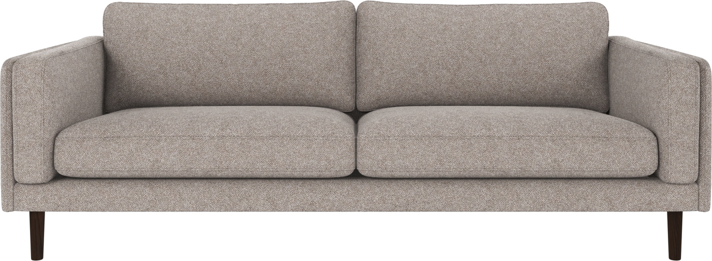 Personers Sofa Rowico Braden Gråbrun Bobby Polyesterstof Ben Massivt Egetræ 21687 på Afbetaling