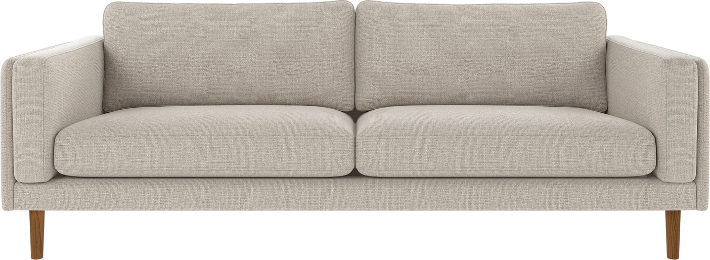 Personers Sofa Rowico Braden Lysegrå Robin 100 Polyester Med Egetræsben H78 B216 D87 på Afbetaling