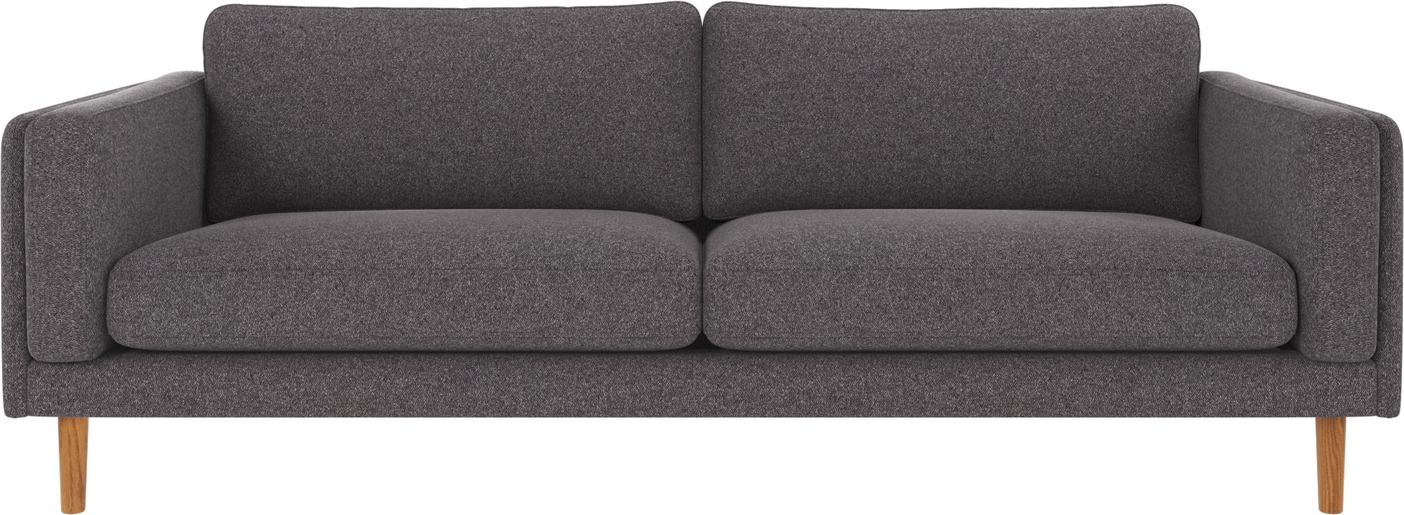 Personers Sofa Rowico Braden Mørkegrå Brenda Polyester Med Fsc Mix Ramme Lakerede Egetræsben på Afbetaling