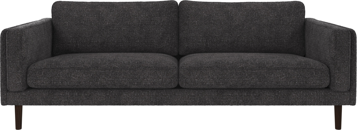 Personers Sofa Rowico Braden Mørkegrå Robin Polyesterstof Fsc Certificeret Stel Lakerede Egetræsben 216x87x78 på Afbetaling