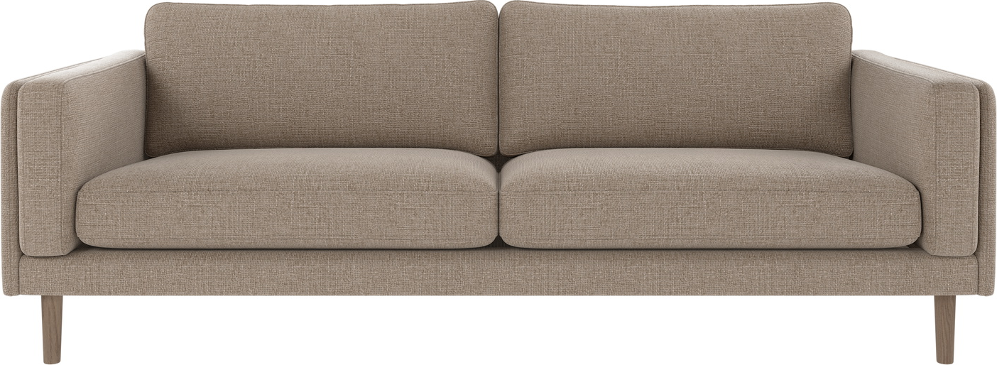 Personers Sofa Rowico Braden Robin 109 Gråbeige Polyester Fsc Mix Træramme Hvidvaskede Egetræsben på Afbetaling