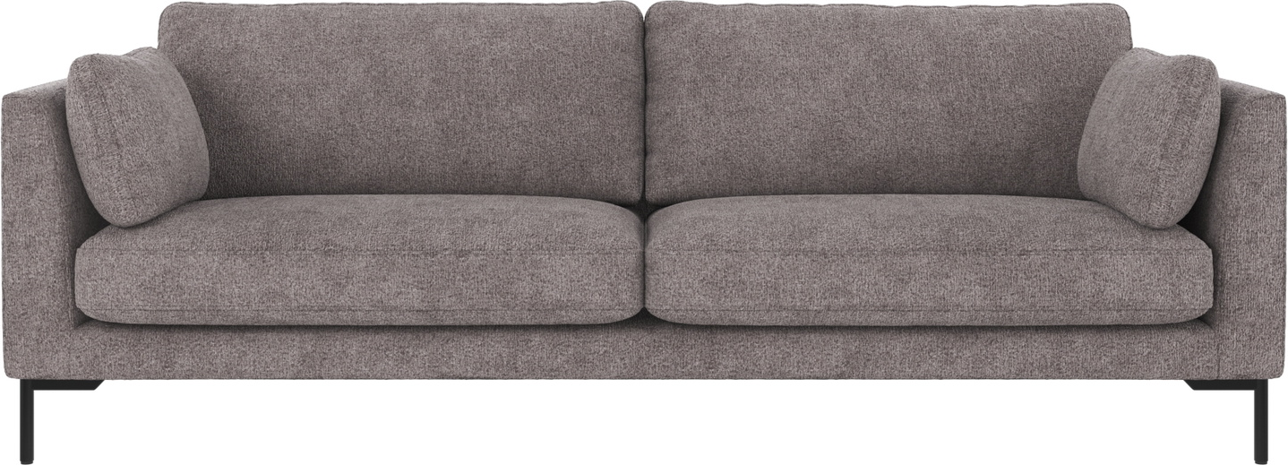 Personers Sofa Rowico Corwin Grå Greg Polyester Fsc Mix Træ Sortlakerede Metalben 238x98x83 på Afbetaling