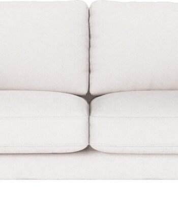 Personers Sofa Rowico Corwin Hvidt Bobby Stof Med Sorte Metalben H83xb190xd98 på Afbetaling